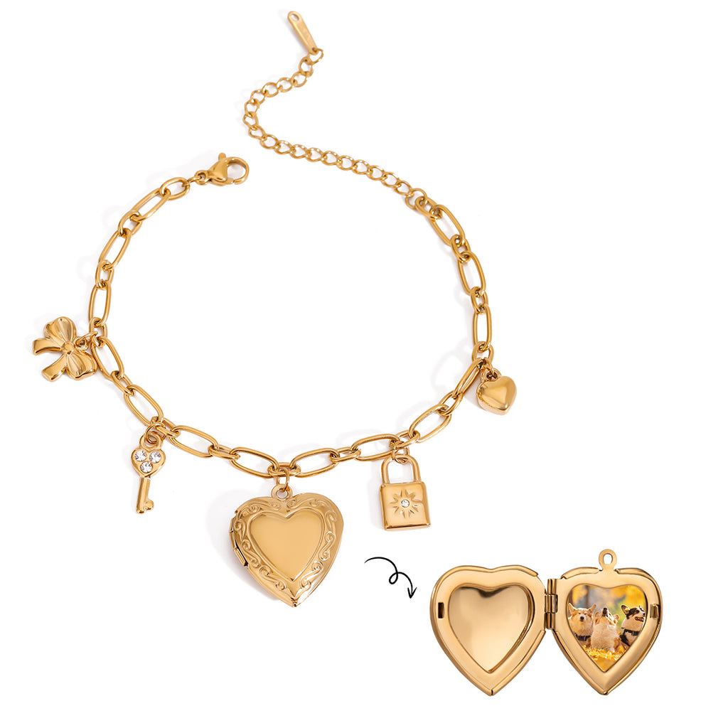 BOWS & LOCKS LOCKET BRACELET