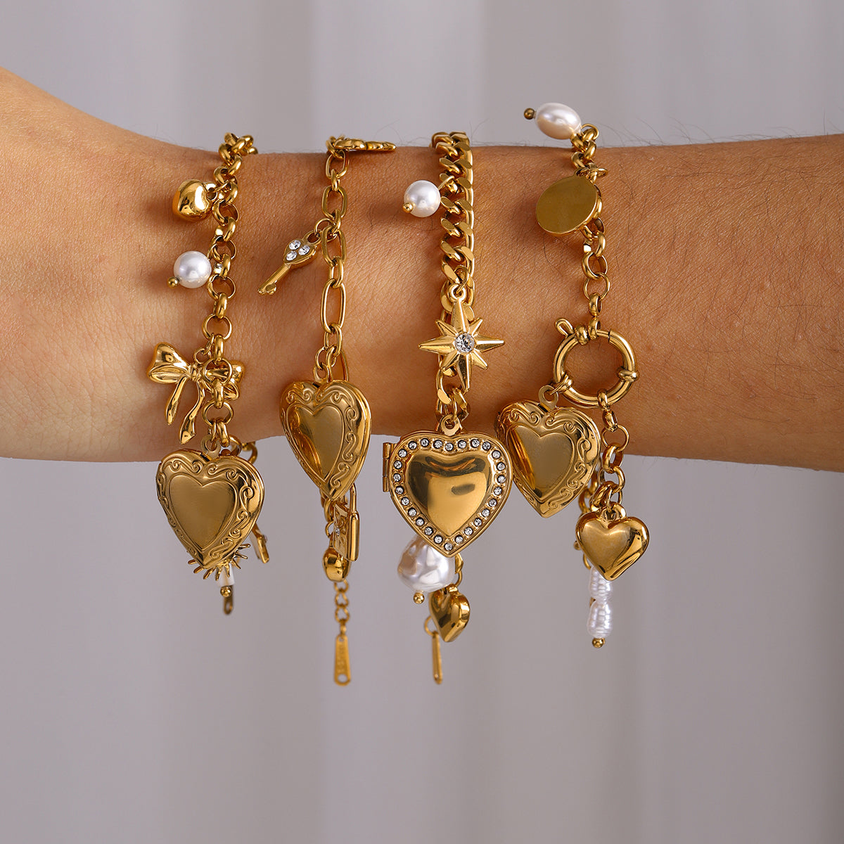 BOWS & LOCKS LOCKET BRACELET