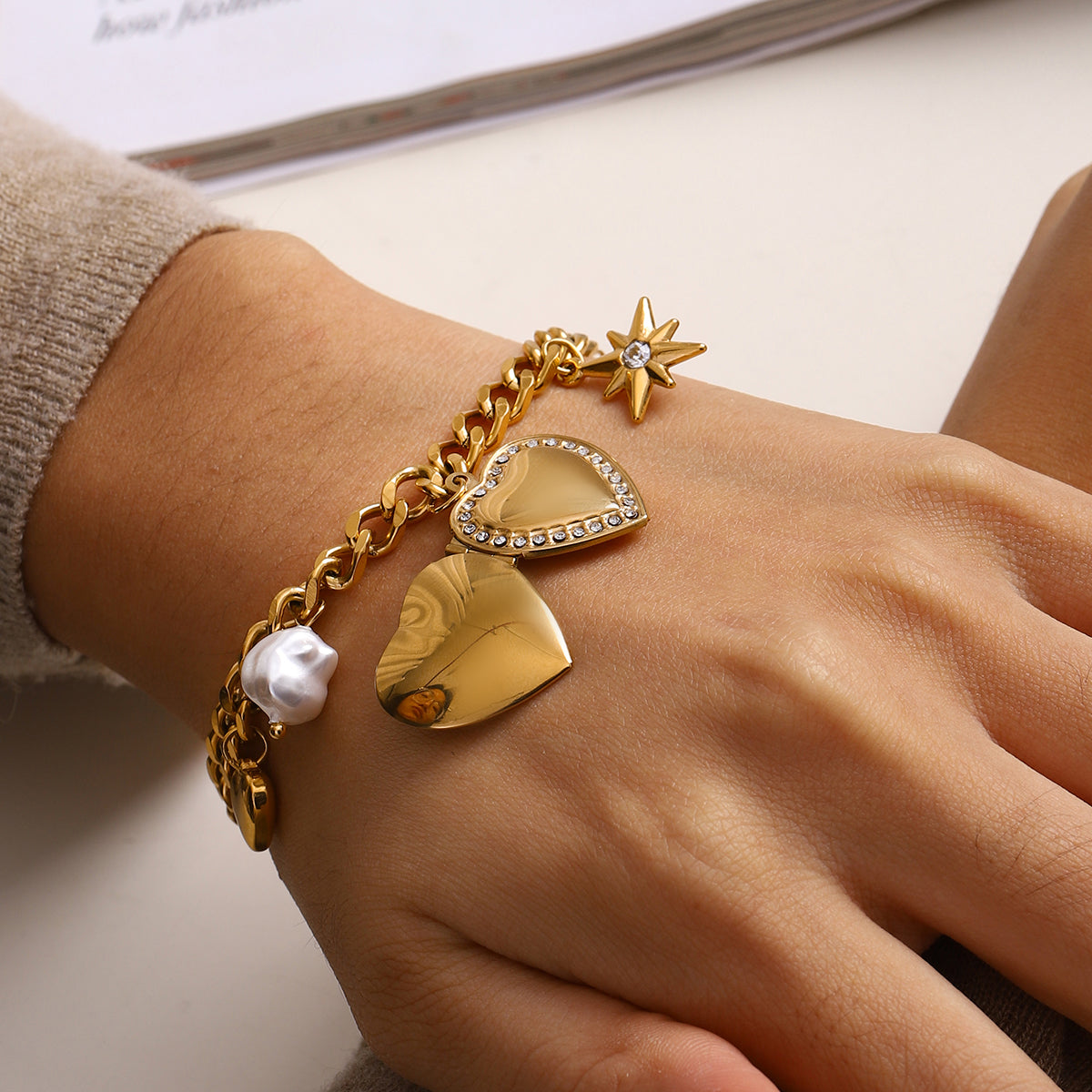 PEARL LOCKET BRACELET